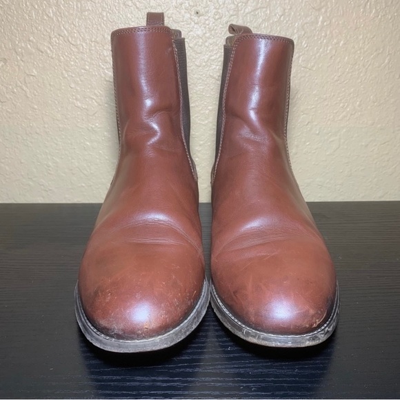 Frye Melissa Chelsea Boots Womens Size 9 B Leather Pull-On Ankle Cognac 3471445 - Picture 2 of 9